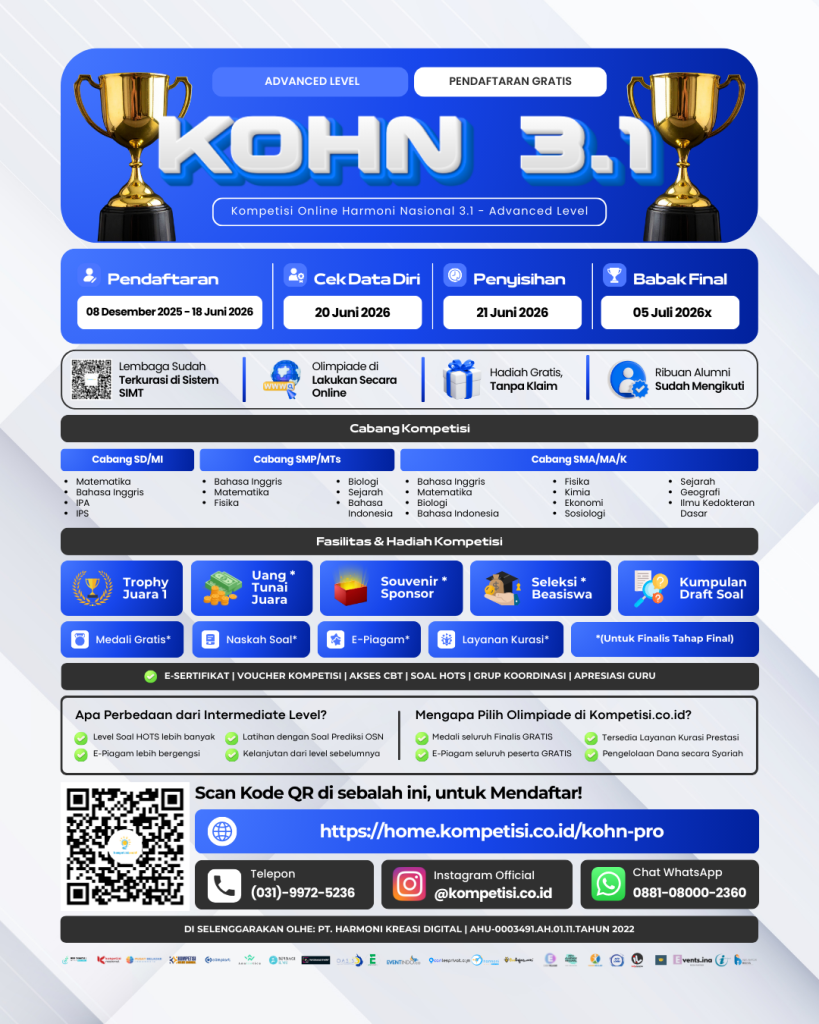KOHN 3.1 | TERDAFTAR DAN TERKURASI DI SIMT